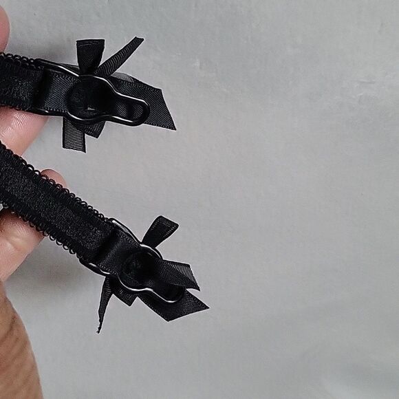 Victoria's Secret Lace & Sheer Corset with Garder Straps Size 32D EUC - Picture 9 of 9